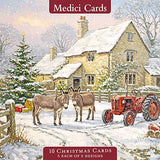 Christmas Cards - 10 Cards - Christmas Farm Animals From The Great British Card Company, English Christmas cards in France
