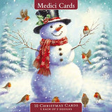 Christmas Cards - 10 Cards - Christmas Snowman From The Great British Card Company, English Christmas cards in France

