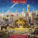 Christmas Cards - 10 Cards - Christmas Religious Scenes From The Great British Card Company, English Christmas cards in France
