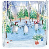 The Great British Card Company Christmas Cards - 10 Cards - Skating Penguins, Polar Bear Family, English Christmas Cards In France