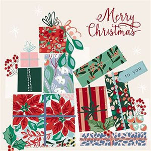 The Great British Card Company Christmas Cards - 10 Cards - Christmas Stockings, Christmas Presents, English Christmas Cards In France