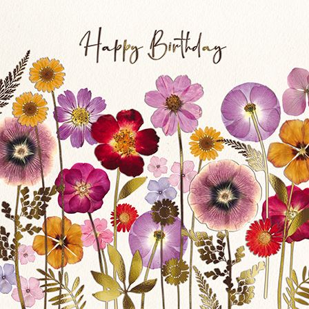 Birthday Card - Flower Meadow from the Great British Card Company, English Cards in France