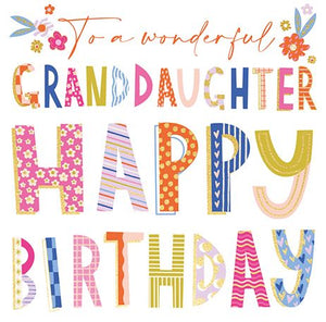 Ling Design Granddaughter Birthday - Bold Birthday