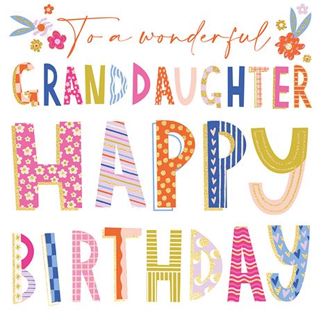 Granddaughter Birthday - Bold Birthday