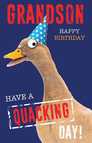 Grandson Birthday - Grandson Quacking Birthday from The Art Group, English cards in France