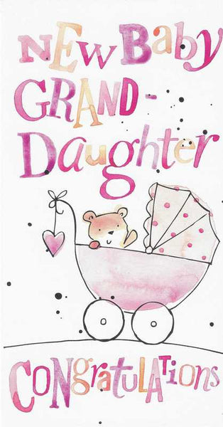 New Baby Granddaughter Card - Baby Granddaughter Text