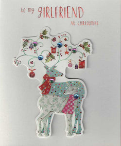 Christmas Card - Girlfriend - Reindeers