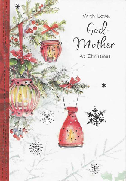 Christmas Card - Godmother - Lanterns