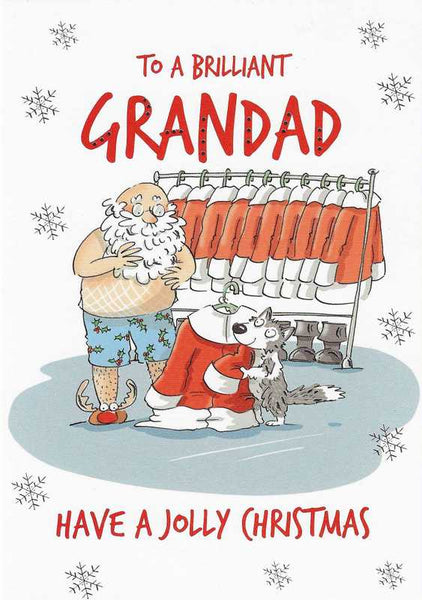 Christmas Card - Grandad - Santa Suits