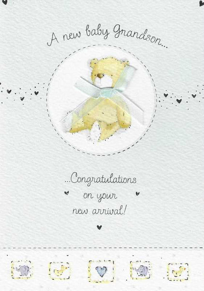 New Baby Grandson Card - Baby Boy Bedroom