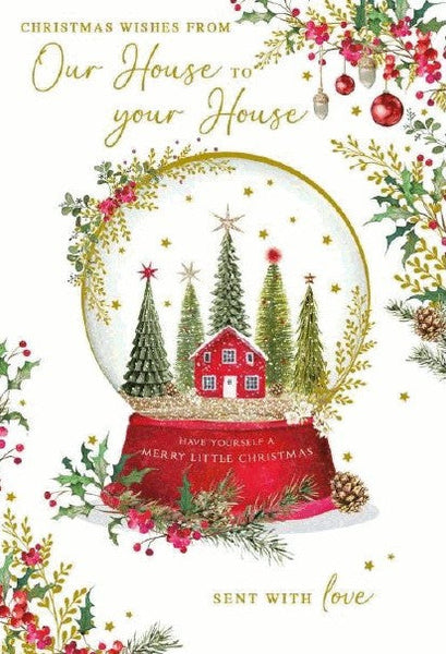Christmas Card - Home To Home - House Snowglobefrom Nigel Quiney Publications, English Christmas Cards in France