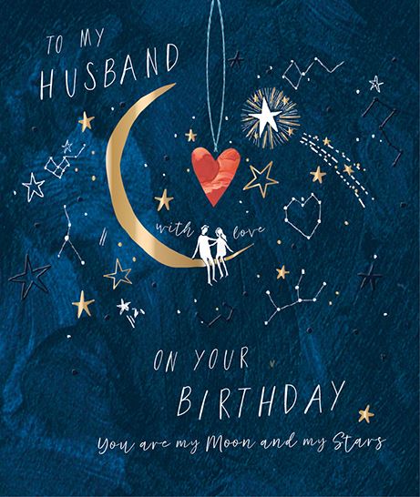 Husband Birthday - Moon And Stars
