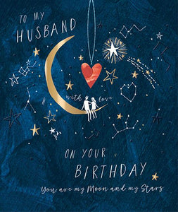 Ling Design Husband Birthday - Moon And Stars