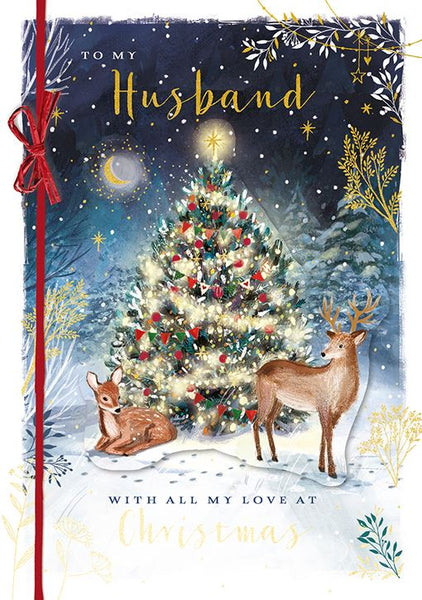 Ling Design Christmas Card - Husband - In The Forest, English Christmas Cards in France