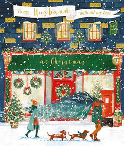 Ling Design Christmas Card - Husband - Christmas Shopping, English Christmas Cards in France