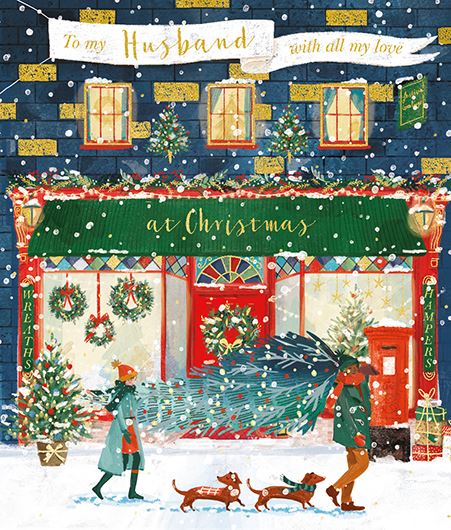 Ling Design Christmas Card - Husband - Christmas Shopping, English Christmas Cards in France