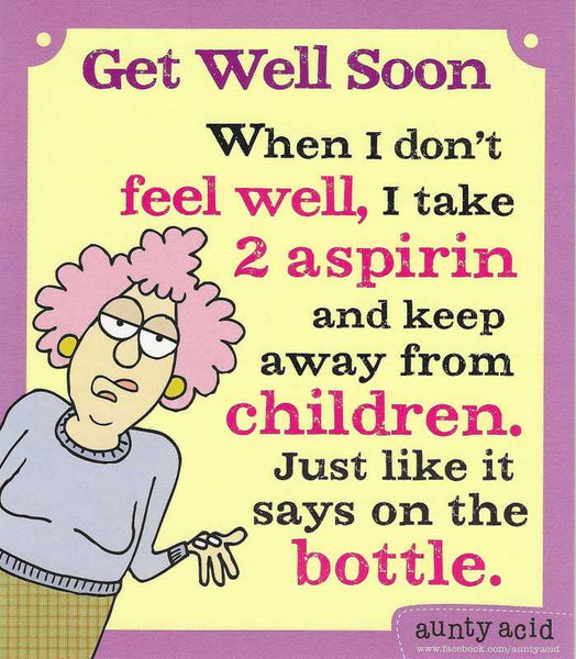 Get Well Soon Card - 2 Aspirin