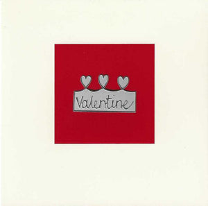 Valentine Card - Valentine Metal 3 Hearts