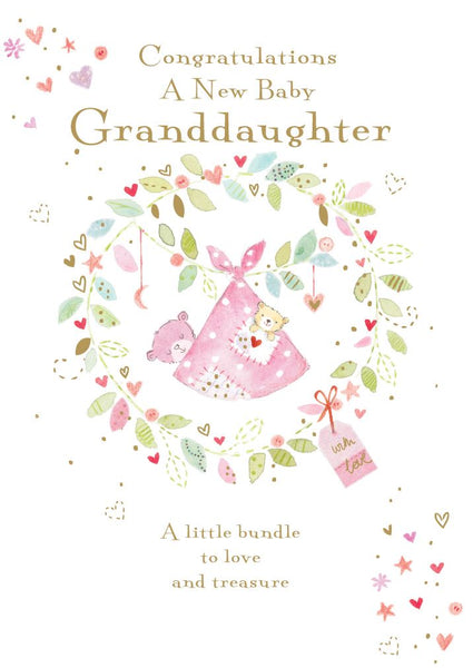 Ling Design New Baby Granddaughter Card - Baby Granddaughter