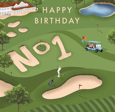 Birthday Card - On The Course from Ling Design, English Cards in France