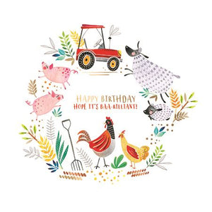 Children's Birthday Card - Fun On The Farm