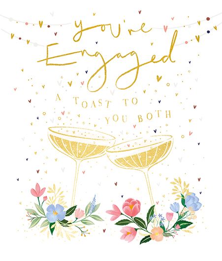 Engagement Card - A Toast To You Both from Ling Design, English Cards in France