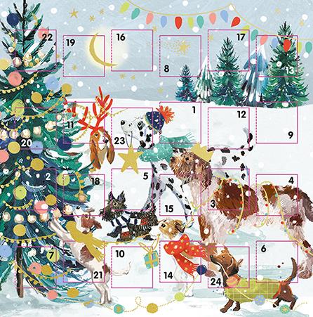 Ling Design Christmas Advent Calendar Card - Christmas Time!, English Christmas Cards in France