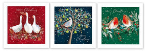 Ling Design Christmas Cards - 12 Deluxe Cards - Festive Friends, English Christmas Cards in France