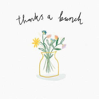 Ling Design Thank You Cards - Pack of 5 - Thanks A Bunch