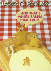 Leaving / Goodbye Card - Leaving To Have A Baby - Gingerbread Dough