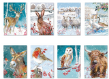 Ling Design Christmas Cards - 24 Big Value Box Christmas Cards - Winter Wildlife, English Christmas Cards In France