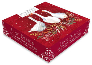 Ling Design Christmas Cards - 12 Deluxe Cards - Festive Friends, English Christmas Cards in France