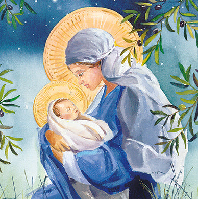 Ling Design Charity Christmas Cards - 6 Cards - Madonna And Child, English Christmas Cards in France