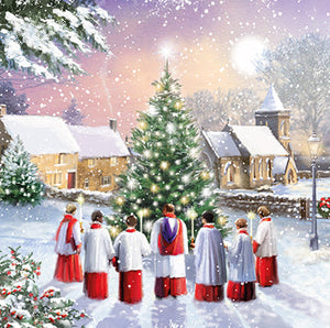 Ling Design Charity Christmas Cards - 6 Cards - Morning Service, English Christmas Cards in France