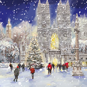 Ling Design Charity Christmas Cards - 6 Cards - Westminster In The Snow, English Christmas Cards in France