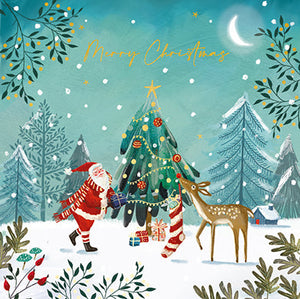 Ling Design Charity Christmas Cards - 6 Cards - Santa And Rudolph, English Christmas Cards in France