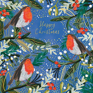 Ling Design Charity Christmas Cards - 6 Cards - Trio Of Robins, English Christmas Cards in France