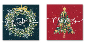 Ling Design Christmas Cards - 8 Luxury Cards - Merry Christmas, English Christmas Cards In France