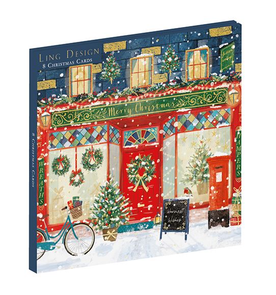 Ling Design Christmas Cards - 8 Luxury Cards - Night Before Christmas, English Christmas Cards in France