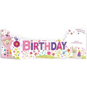 Children's Birthday Card - Laura the llama from Paper Rose, English cards in France