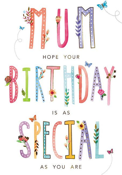 Mum Birthday - Blooming Wishes from the Great British Card Company, English Cards in France