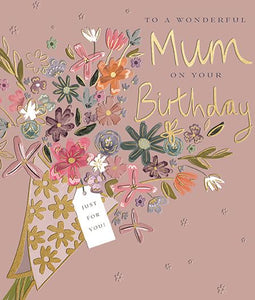 Mum Birthday - A Bouquet For Mum from Ling Design, English Cards in France