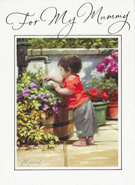 Mummy Birthday - Little Boy In Garden