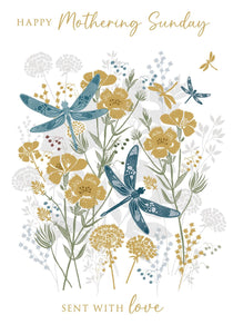 Mother's Day Card - Woodland Dragonflies from Nigel Quiney Publications, Mother's day cards in France, Cartes de voeux Fete des Meres, English Cards in France