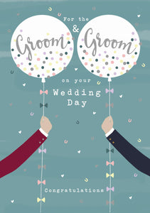 Wedding Card - Groom Balloons from Nigel Quiney Publications, English Cards in France