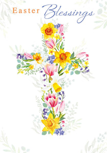 Easter Cards - Pack of 5 - Spring Cross from Nigel Quiney Publications, Easter Cards in France, Cartes de Paques en France, English Cards in France