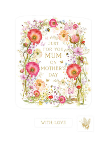 Mother's Day Card - Icelandic Poppy from Nigel Quiney Publications, Mother's day cards in France, Cartes de voeux Fete des Meres, English Cards in France