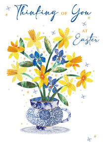 Easter Card - Thinking Of You - Collage Daffodils from Nigel Quiney Publications, English Cards in France