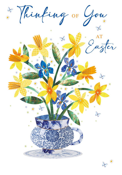 Easter Card - Thinking Of You - Collage Daffodils from Nigel Quiney Publications, English Cards in France