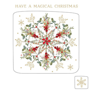 Christmas Cards - 10 Cards - Snow Flakefrom Nigel Quiney Publications, English Christmas Cards in France